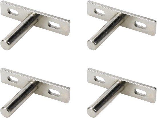4 Schwebende Regalträger – 5 Cm Unsichtbare Halterungen Für Dekorative Regale (silber), Inkl. Schrauben Und Dübel