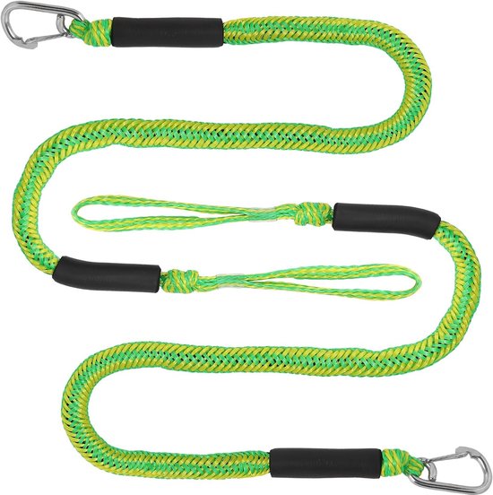 2 X Bungee-festmacherleinen Für Boote 10 Cm Lange Schnellverschluss-festmacherleinen Mit Öse Und Haken Ideal Für Motorboote Und Yachten Grünes