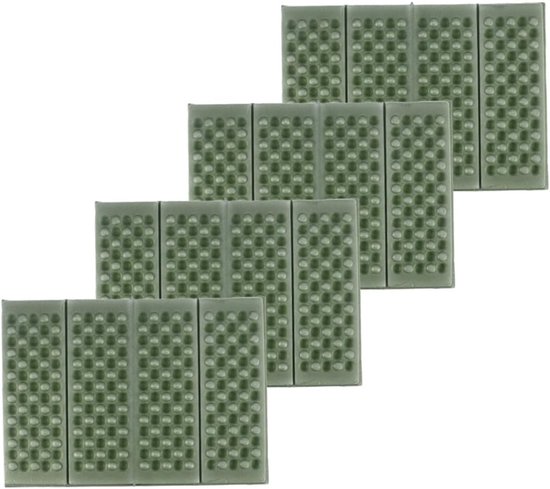 4-teiliges Set Outdoor-sitzkissen Gehstuhl-block-schaumstoffmatte Faltbare Campingmatte Camping-sitzkissen Outdoor-sitzkissen Outdoor-matte Matte Grün