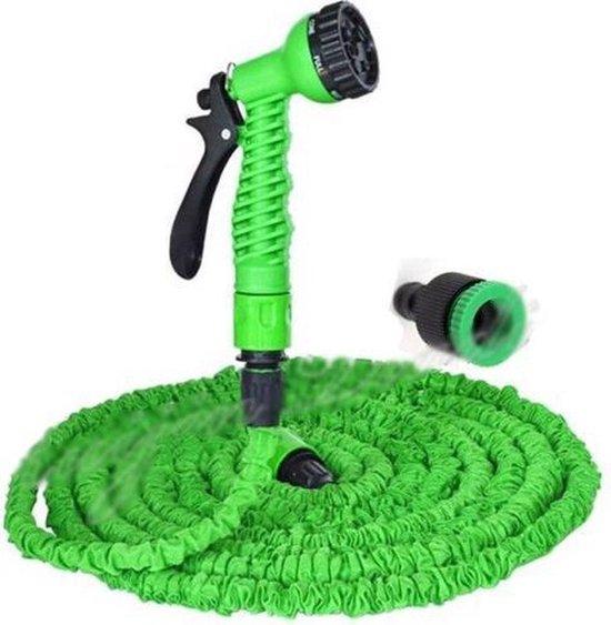 Flexibler Gartenschlauch – Grün – 30 Meter Dehnbarer Gartenschlauch Mit 7-in-1-sprühkopf