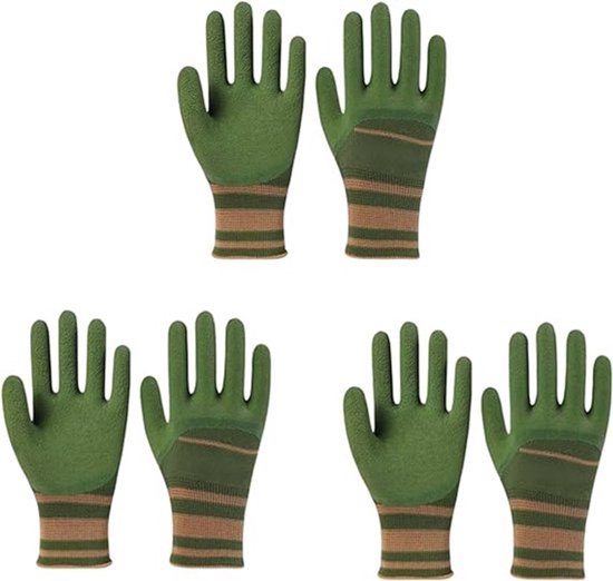 3 Paar Gartenhandschuhe Arbeitshandschuhe Strickhandschuhe Unisex Für Garten Hof Bauarbeiten Und Andere Arbeiten Im Freien Einheitsgröße Grün