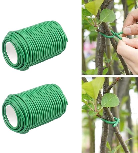 Nthproducts – Gartenbinder – Wiederverwendbarer Draht – 40 Meter – Weich Und Flexibel – Für Kletterpflanzen – Grün – Für Gartenliebhaber