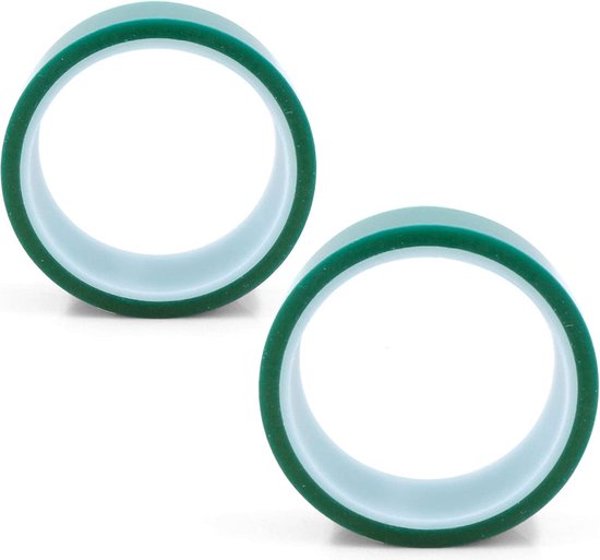 2 Stück, Hitzebeständiges Klebeband, Durchscheinend Grün, Zuverlässige Haftung, Klebeband Für Hohe Temperaturen, Verzinktes Silikon-isolierband, 30 Mm × 33 M × 0,05 Mm