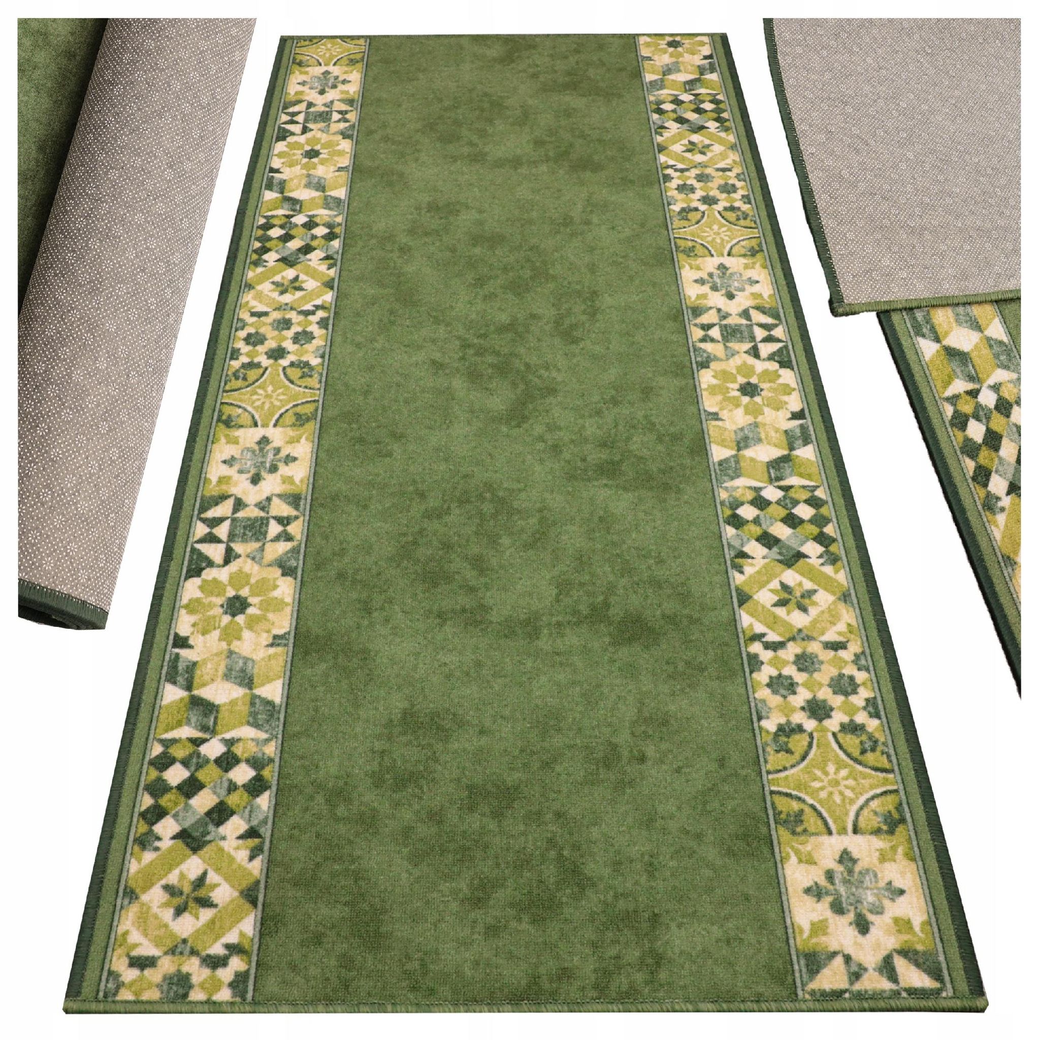 [7] Loma Green 80 X 220 Cm Gummierter Teppich D6989