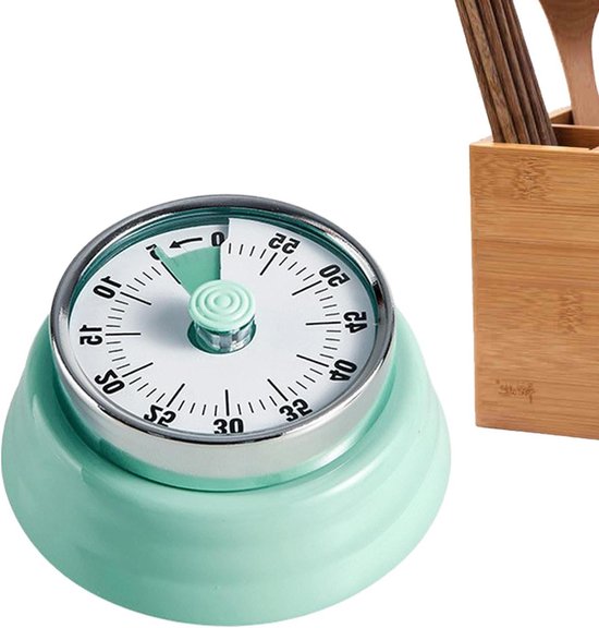 Mechanischer Timer – Aufzieh-countdown – Küchenzeitmesser – Lauter 75-db-alarm – 60 Minuten – Grün