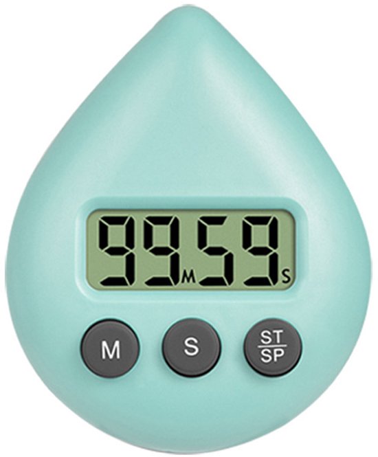 Digitaler Timer – Küchentimer Mit Saugnapf – Zeitmanagement – Wasserdichtes Lcd-display – 8 X 6,5 X 2,5 Cm – Grün