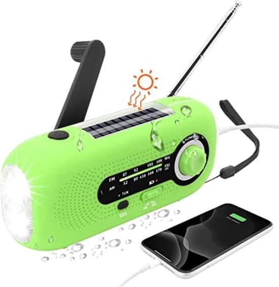 Batteriebetriebenes Radio – Tragbares Radio – Noordadio – Grün