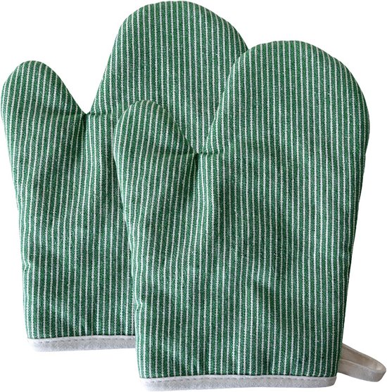 Ofenhandschuhe – Küchenhandschuhe – Sicher Kochen – Hitzebeständiges Material – 1 Paar – Grün