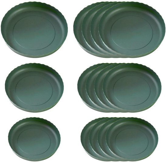 Dailygoody Untersetzer Für Pflanzen 15er-set Bewässerung Für Pflanzen Grüne Farbe Oberflächenschutz Ideal Für Gewächshäuser Geeignet Für