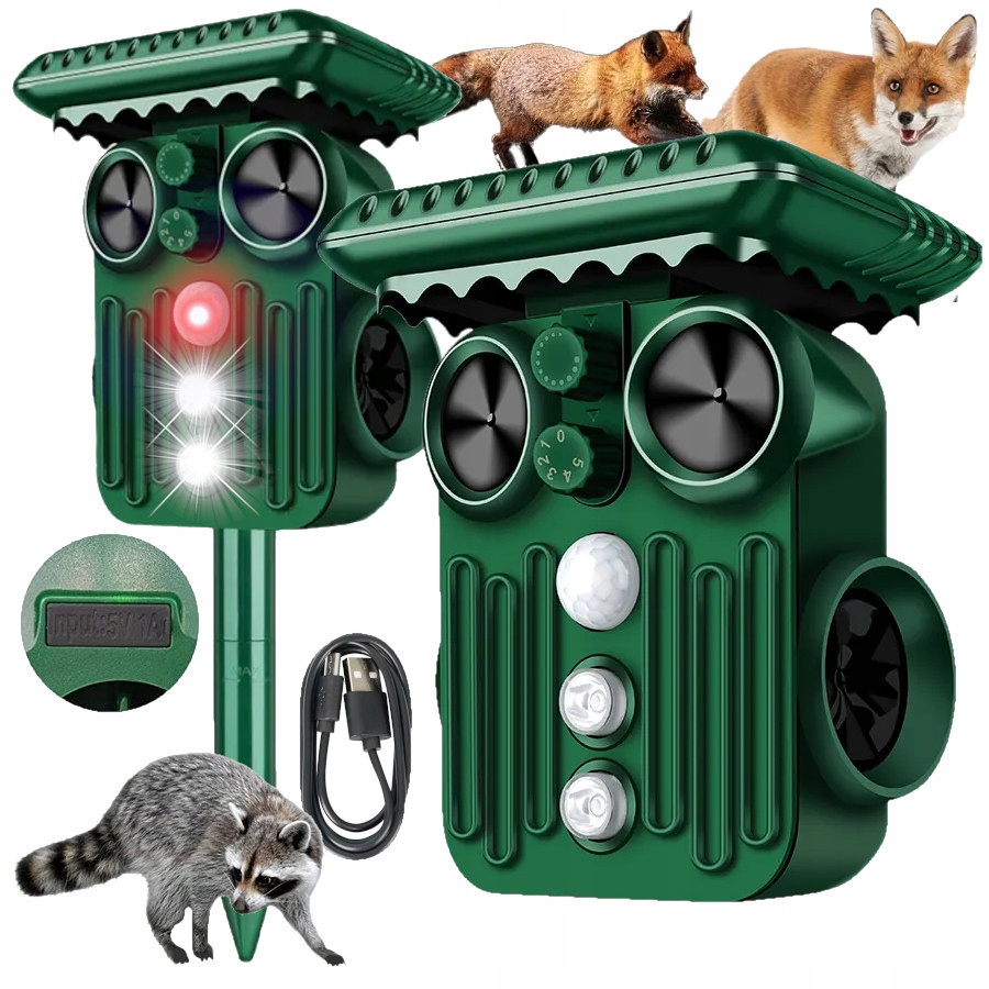[paczb] Solarbetriebenes Tierabwehrgerät Für Nagetiere, Vögel, Hunde Und Katzen Alv-d722x