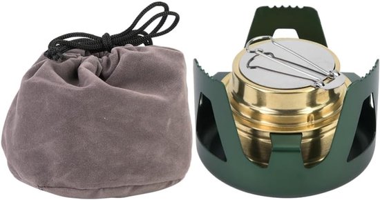 Ultraleichtes Spirituskocher-set Mini-campingkocher Mit Aluminium-topfständer Und Aufbewahrungstasche Für Rucksackreisen Wanderungen Und Grün