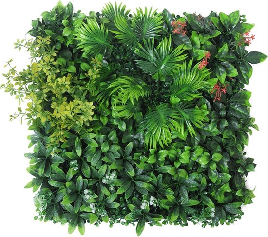 Kunstrasen-wandpaneel – Dekorative Rasenmatte – Für Drinnen Und Draußen – Realistisches Aussehen – 50 X 50 Cm – Grün