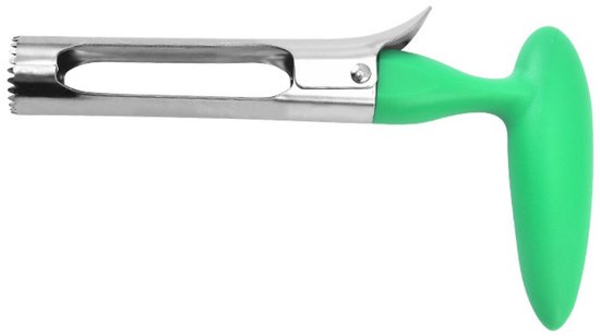 Professioneller Apfelentkerner 18 Cm – Edelstahl, Gezahnte Klinge, Ergonomischer Griff, Grün