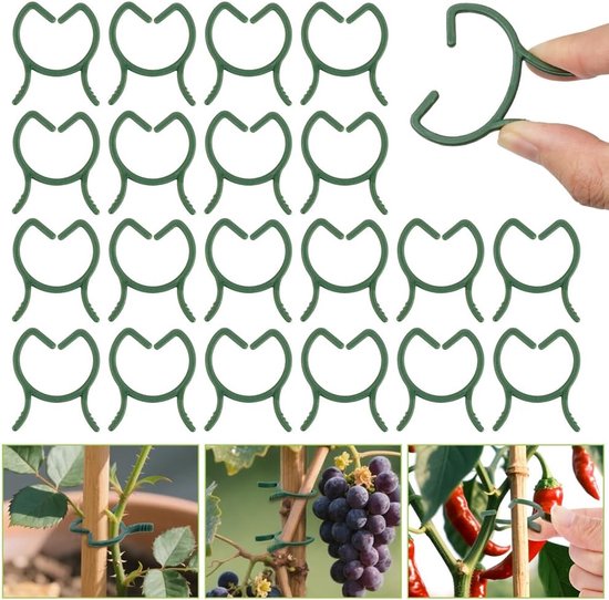 200 Stück Pflanzenclips, Pflanzenbefestigungsclips, Pflanzenstützclips, Clips Für Kletterpflanzen, Zum Befestigen Von Pflanzenstängeln (groß)