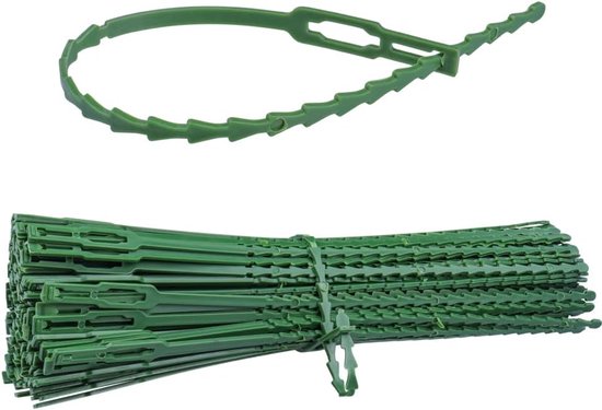 150 Stück Verstellbare Gartenbinder 230 Mm Wiederverwendbare Kabelbinder Aus Kunststoff Zur Unterstützung Von Kletterpflanzen Tomaten Sträuchern Grün