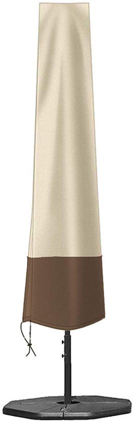 Wasserdichte Sonnenschirmhülle Aus 600d-gewebe Beige Hellbraun Robuste Aufbewahrungstasche Aus Oxford-gewebe Für Sonnenschirme Terrasse Garten X 200