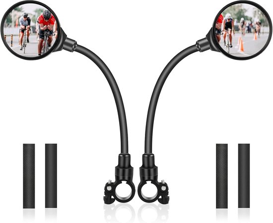 Fahrradspiegel 1 Paar Um 360 Drehbare Lenkerspiegel Weitwinkelspiegel Konvexe Fahrradspiegel Für Fahrräder Elektroroller Rennräder Mopeds