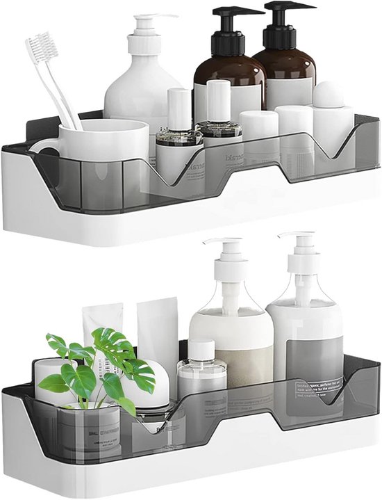 2er-set Duschablagen (ohne Bohren) – Tragkraft Über 7 Kg – Ideal Für Badezimmer, Küche Und Schlafzimmer