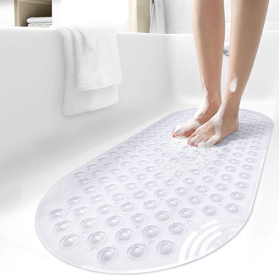 Ovale Rutschfeste Badematte 88 X 40 Cm Rutschfeste Matte Für Badewanne Und Dusche Maschinenwaschbare Duschmatte Rutschfest Mit Saugnäpfen Grün