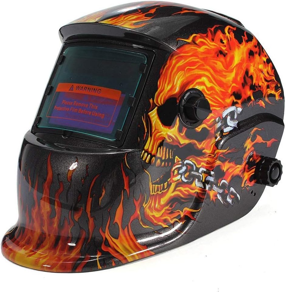 Automatischer Schweißhelm – Großer Gesichtsschutz, Solarbetriebener Automatischer Schweißhelm, Schweißmaske, Flammenschutz