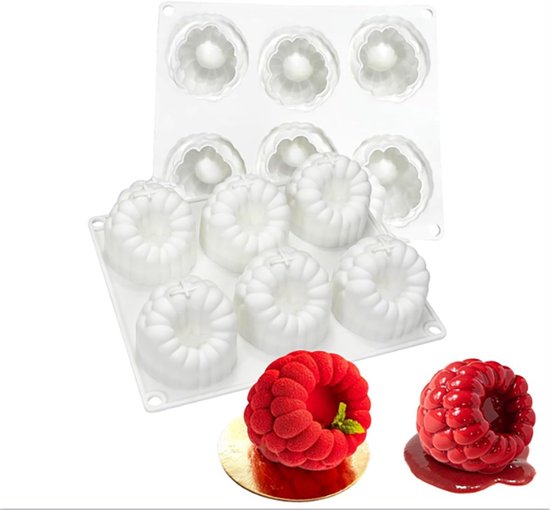 3d-silikonform-kuchenform-set Mit Erdbeer-himbeer-motiv Flexible Dessertform Geeignet Für Mousse-kuchen Brownies Gelee Eiscreme Und Süßigkeiten