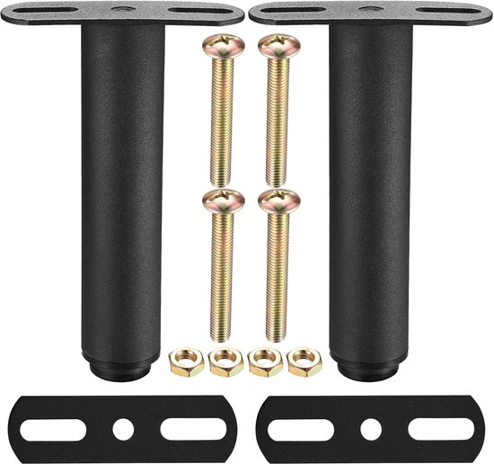 2 Verstellbare, Ausziehbare T-förmige Metallbeine (25–45 Cm) – Zur Unterstützung Von Bettgestellen, Kommoden Und Verschiedenen Möbeln