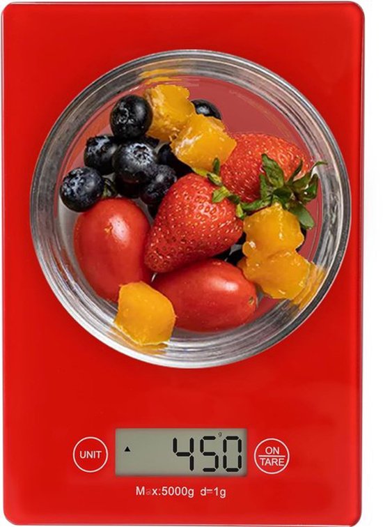 Hochpräzise Elektronische Küchenwaage (5000 G/1 G) Mit Beleuchtetem Lcd-display Zum Kochen, Backen Und Zubereiten Von Speisen