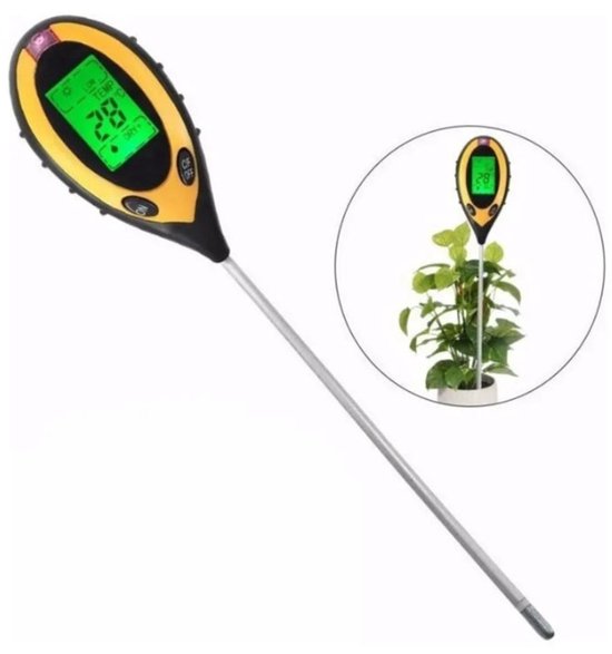 Bodenmessgerät Mit Lcd-display, Automatischer Abschaltung, Empfindlicher Sonde, Messung Von Luftfeuchtigkeit, Temperatur, Ph-wert Und Licht