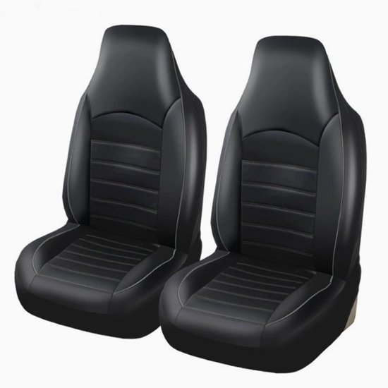 Universelle, Sportliche Vordersitzbezüge Aus Pu-leder – Niedrige Rückenlehne, Airbag-kompatibel Und Perfekte Passform