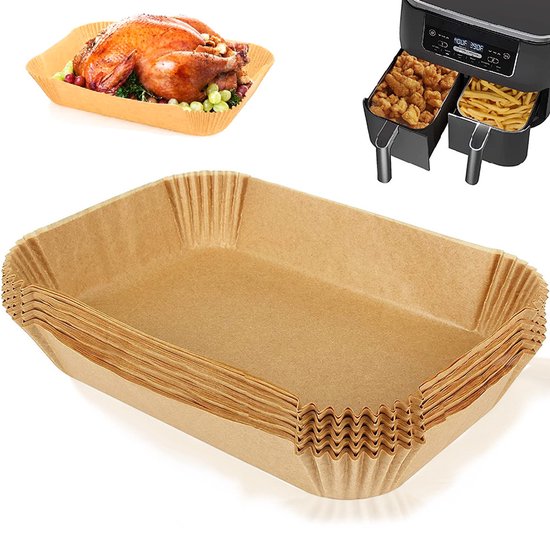 Backpapier Für Airfryer – Passend Für Ninja Double Xl Af300, Af400, Af451 – 300 Blatt – Braun