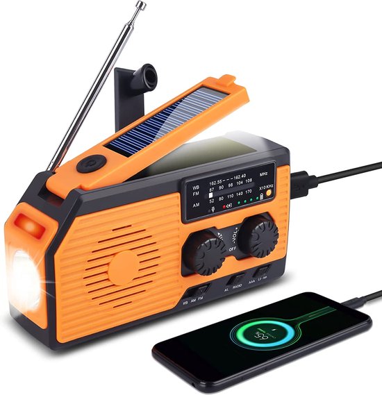Notradio – Solar-notradio – Camping-notfunkgerät – Powerbank – Taschenlampe – Solarenergie