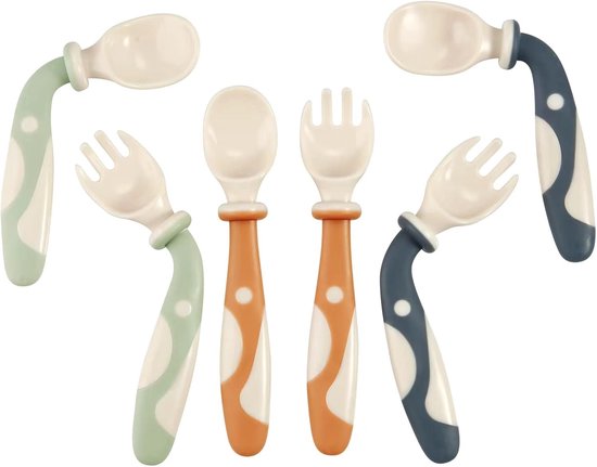 Biegsames Löffel Und Gabelset Für Babys 6er-pack Übungslöffel Für Selbstständiges Essen Phase 1 Geeignet Für Kleinkinder Kinder Und Babys Leicht
