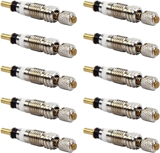 10 Stück Universelle, Austauschbare Tubeless-presta-ventileinsätze, Silber