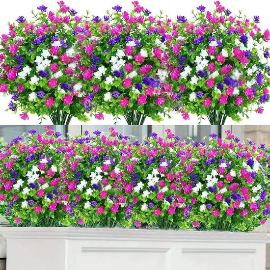 Künstliche Blumen 12 Bündel Künstliche Sträucher Uv-gehärtete Künstliche Pflanzen Künstliche Pflanzen Für Den Außenbereich Künstliche Pflanzen 3 3