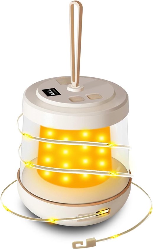 Led-lichterkette Für Camping Einziehbar Ip67 Wasserdicht Tragbar Usb-c-wiederaufladbar 10 M Für Outdoor-aktivitäten Wie Camping Balkondekoration