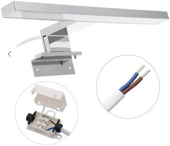Led-spiegelbeleuchtung Badezimmerspiegelleuchte Schminkleuchte Aufbauleuchte Schrankbeleuchtung Klemmleuchte Neutralweiß 230 V 5 W 550 Lumen Ip44