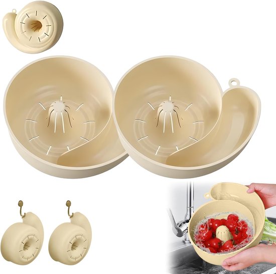 2 Stück Schneckenförmige Fruchtmühle Fruchtschneider Fruchtgirlande Multifunktionaler Obstwaschkorb Für Trauben Himbeeren Kirschtomaten Salate