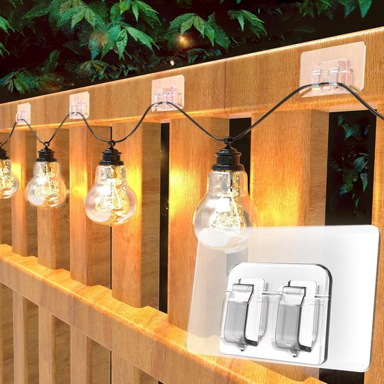 25 Große, Rückstandsfreie Haken Für Lichterketten – Weihnachts-, Terrassen-, Garten- Und Balkondekoration