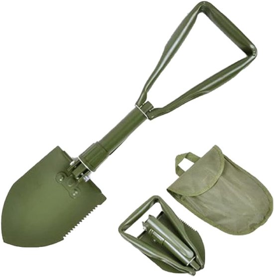 Militärischer Klappspaten Multifunktionaler Tragbarer Überlebensspaten Begehbares Werkzeug Mit Tragetasche Für Wandern Camping Und Reisen 47 X 11