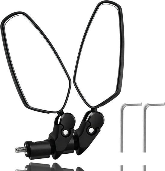 Fahrradspiegel 360 Drehbar Hd-glas Extra Große Spiegelfläche Bruchsicher Und Langlebig Universelle Lenkerklemmung 17 4-22 Mm Geeignet Für Und 17,4