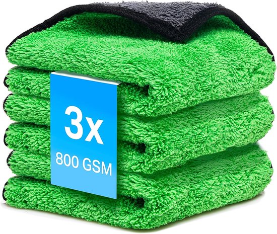 Mikrofasertücher - 3er-set Mikrofasertücher Fürs Auto - 600 G/m² - Auto Und Haushalt - Saugfähige Mikrofaser - 30 X 30 Cm (3 Stück)