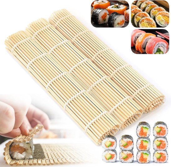 Set Mit 3 Bambus-sushimatten – Ideal Für Anfänger, Sushi-rollen Und Als Küchenzubehör