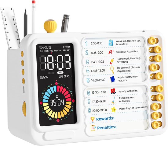 Visueller Timer Digitaler Led-timer Für Kinder Mit Adhs Einfache Bedienung Für Kinder Adhs-hilfe Digitaler Pomodoro-timer Geeignet Für Schule Und