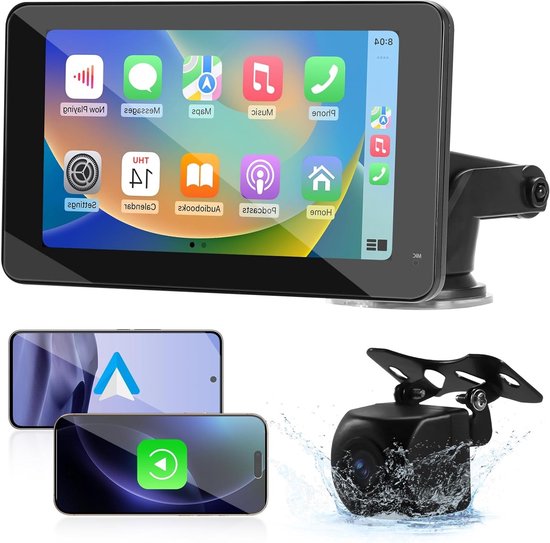 7-zoll-autodisplay Mit Carplay, Android-navigation Und Sprachsteuerung – Multimedia-bildschirm Mit Mirrorlink- Und Touchscreen-funktionen