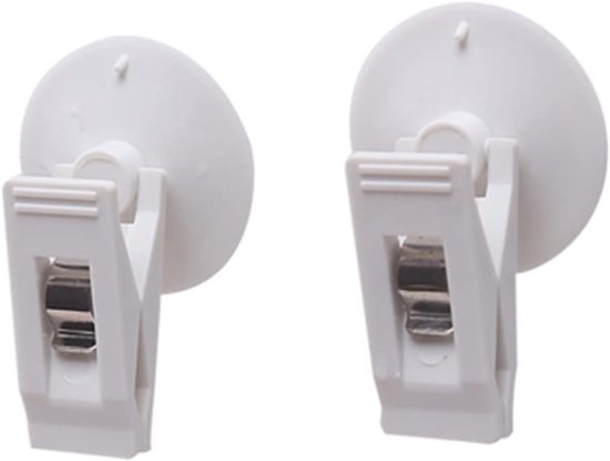 4-teiliges Multifunktionales Saugnapf-set Für Autofenster, Gardinen, Gepäckträger, Dokumentenclips, Weiß, Leicht, Tragbar, Einfach Zu Bedienen