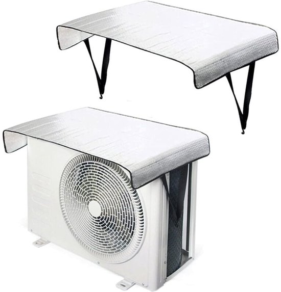 2 Stück Außenklimaanlagen-abdeckung – Wasserdichte Außenklimaanlagen-abdeckung – Universelle Schutzhülle Aus Aluminiumfolie – 95 X 46 Cm