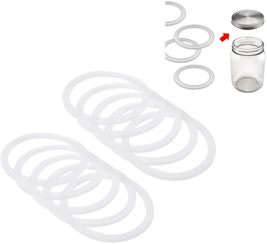 10 Stück Silikondichtung Für 86 Mm Einmachgläser O Ring Für Dosendeckel Silikondichtung Einmachring Wiederverwendbar, Lebensmittelecht Spülmaschi