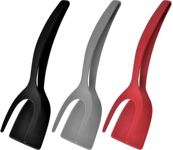 3-teiliger Doppelspatel Für Spiegeleier 2-in-1 Silikon-eierspatel Mit Klemme Hitzebeständig Für Pfannkuchen Pfannenwender Antihaftbeschichtung