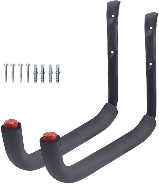 Garagenhaken - 2er-set - Wandhaken Zur Aufbewahrung In Der Garage - Geeignet Für Gartengeräte, Leitern, Fahrräder Und Große Gegenstände.