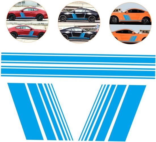 Autoaufkleber Mit Streifen Aufkleber Mit Seitenstreifen Aufkleber Mit Rennstreifen Aufkleber Für Heckklappe Stoßstange Pvc-aufkleber Für Die